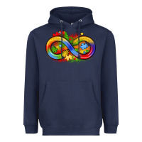 Navy infinity symbol autism Heavyweight Hoodie - LillyAllenDesigns