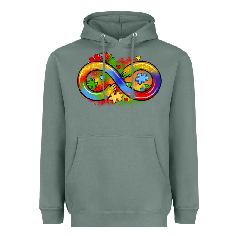 Infinity Symbol Autism Heavyweight Hoodie by LillyAllenDesigns | Teevron