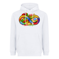 White infinity symbol autism Heavyweight Hoodie - LillyAllenDesigns