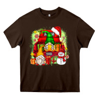Chocolate Brown christmas gnome truck Heavy Core Tee - Zillion Design Studio