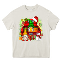 Cream christmas gnome truck Heavy Core Tee - Zillion Design Studio