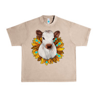 French Oak sunflower heifer Urban Heavy Tee - JahusDesignShop