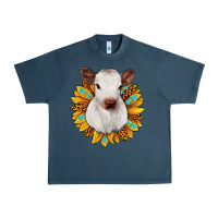 Midnight Navy sunflower heifer Urban Heavy Tee - JahusDesignShop