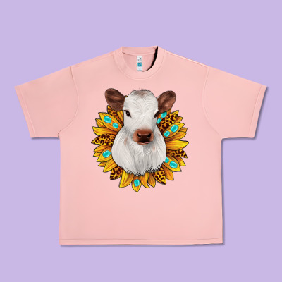 Sunflower Heifer Urban Heavy Tee Designed By Jahusdesignshop