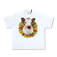 White sunflower heifer Urban Heavy Tee - JahusDesignShop