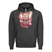 Charcoal Heather cupids howdy lodge find your cowboy open Zipper Hoodie - MaliasSmallBusiness