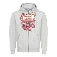 Dove Grey cupids howdy lodge find your cowboy open Zipper Hoodie - MaliasSmallBusiness