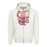 Oatmeal Heather cupids howdy lodge find your cowboy open Zipper Hoodie - MaliasSmallBusiness