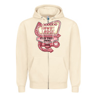 Sandshell cupids howdy lodge find your cowboy open Zipper Hoodie - MaliasSmallBusiness
