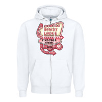 White cupids howdy lodge find your cowboy open Zipper Hoodie - MaliasSmallBusiness