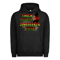 Pigment Black thick thighs juneteenth vibes cowgirl Urban Hoodie - CowGirlArtShop