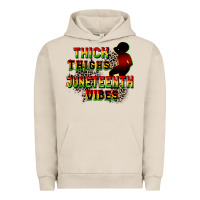 Pigment French Oak thick thighs juneteenth vibes cowgirl Urban Hoodie - CowGirlArtShop