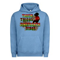 Pigment Pebble Blue thick thighs juneteenth vibes cowgirl Urban Hoodie - CowGirlArtShop