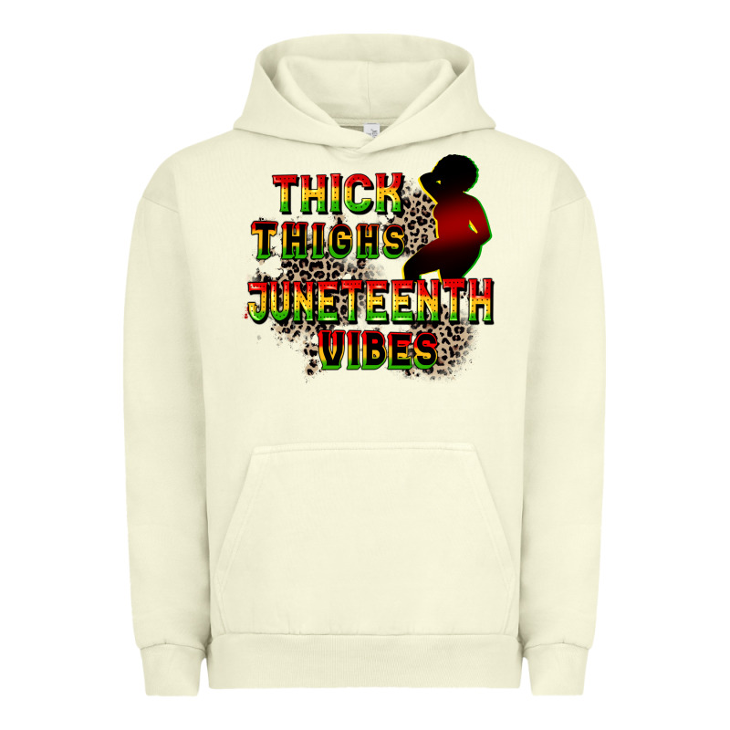 Thick Thighs Juneteenth Vibes Cowgirl Urban Hoodie by CowGirlArtShop | Teevron