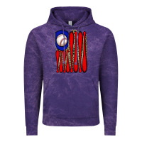Cloud Purple leopard baseball flag Vintage Hoodie - JahusDesignShop