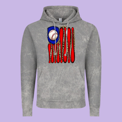 Leopard Baseball Flag Vintage Hoodie Designed By Jahusdesignshop