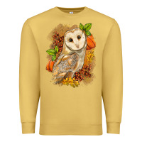 Antique Gold Fall Owl Premium Sweatshirt - LillyAllenDesigns