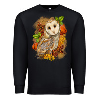 Black Fall Owl Premium Sweatshirt - LillyAllenDesigns