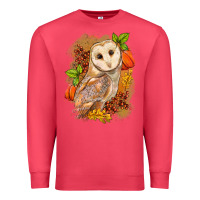 Cardinal Fall Owl Premium Sweatshirt - LillyAllenDesigns