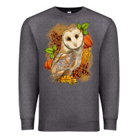 Charcoal Heather Fall Owl Premium Sweatshirt - LillyAllenDesigns