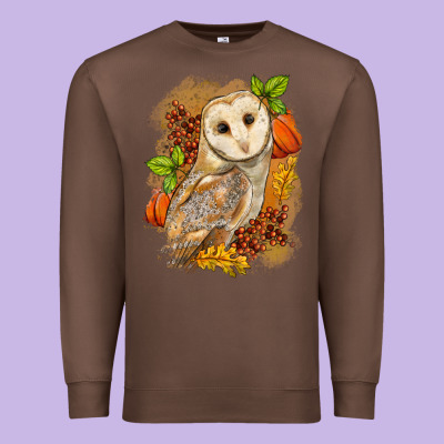Fall Owl Premium Sweatshirt Designed By Lillyallendesigns