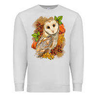 Dove Grey Fall Owl Premium Sweatshirt - LillyAllenDesigns