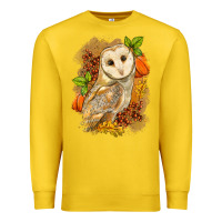 Lemon Fall Owl Premium Sweatshirt - LillyAllenDesigns