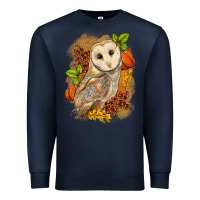Navy Fall Owl Premium Sweatshirt - LillyAllenDesigns