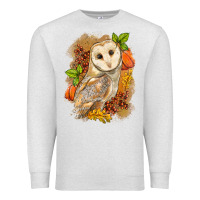 Oatmeal Heather Fall Owl Premium Sweatshirt - LillyAllenDesigns
