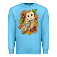 Ocean Blue Fall Owl Premium Sweatshirt - LillyAllenDesigns