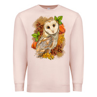 Pale Pink Fall Owl Premium Sweatshirt - LillyAllenDesigns