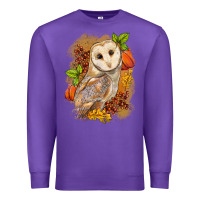 Purple Fall Owl Premium Sweatshirt - LillyAllenDesigns