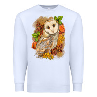 White Fall Owl Premium Sweatshirt - LillyAllenDesigns