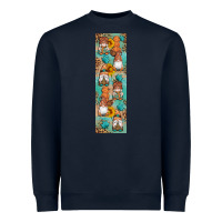 Navy Fall Gnomes Heavyweight Sweatshirt - Artiststas