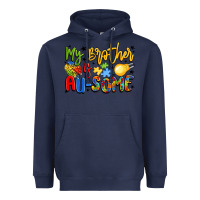 Navy my brother is au some Heavyweight Hoodie - LillyAllenDesigns