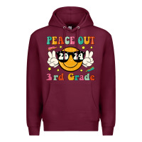 Burgundy peace out 2024 3rd grade Premium Hoodie - JahusDesignShop