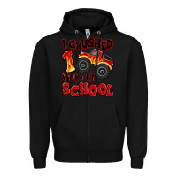 Black i crushed 100 days of school monster truck Zipper Hoodie - MaliasSmallBusiness