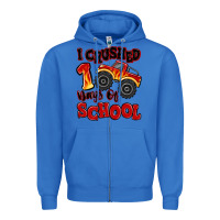 True Royal i crushed 100 days of school monster truck Zipper Hoodie - MaliasSmallBusiness