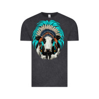Vintage Black holstein indian headdress Vintage Tee - JahusDesignShop