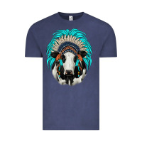 Vintage Denim holstein indian headdress Vintage Tee - JahusDesignShop