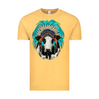 Vintage Mustard holstein indian headdress Vintage Tee - JahusDesignShop