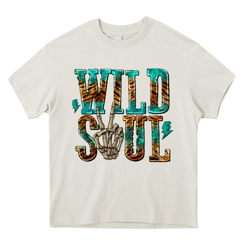 Wild Soul With Skeleton Hand Heavy Core Tee by texasbilliewilder | Teevron
