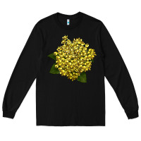 Black Oregon Grape Flower Illustrations Long Sleeve Tee - LillyAllenDesigns