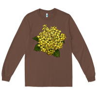 Chestnut Oregon Grape Flower Illustrations Long Sleeve Tee - LillyAllenDesigns