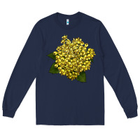 Navy Oregon Grape Flower Illustrations Long Sleeve Tee - LillyAllenDesigns