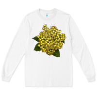 White Oregon Grape Flower Illustrations Long Sleeve Tee - LillyAllenDesigns