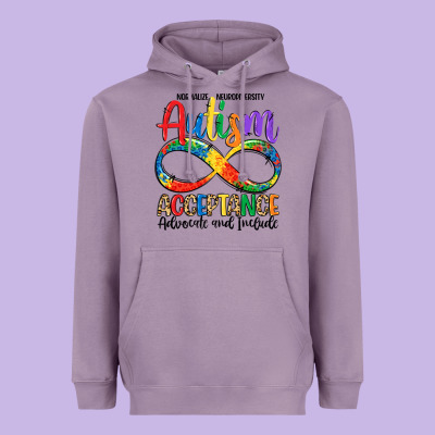 Autism Acceptance Heavyweight Hoodie Designed By Lillyallendesigns