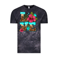 Cloud Black love summer with flowers Vintage Tee - AdoDesignShop