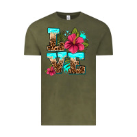 Vintage Olive love summer with flowers Vintage Tee - AdoDesignShop