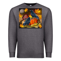 Charcoal Heather Fall Crow Premium Sweatshirt - LillyAllenDesigns